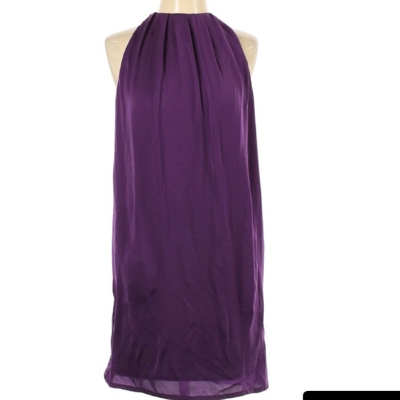 Zara | Royal Purple Sleeveless Mini Dress w/ High Neckline | XS - Picture 2 of 7
